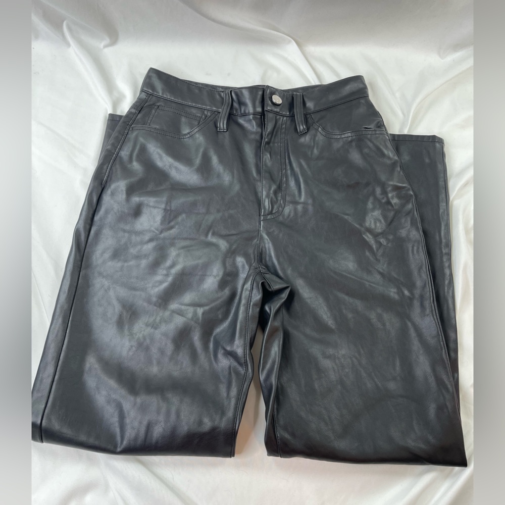 Madewell The Perfect Vintage Black Faux Leather Pants